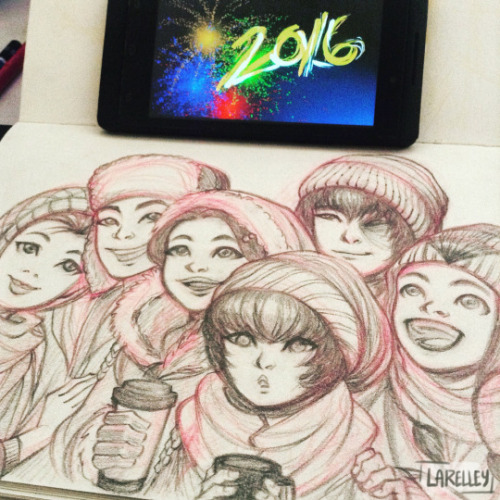 Too lazy to scan and edit digitally xD Happy new year!