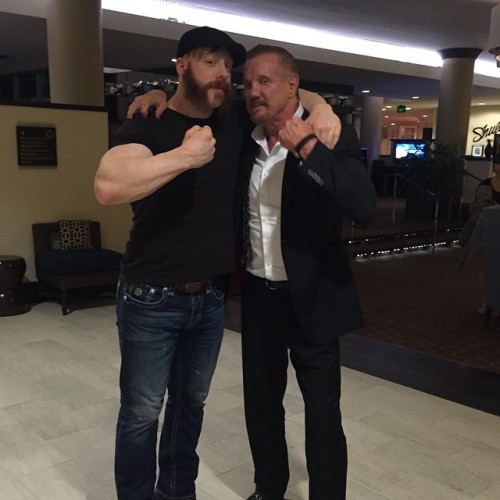 sheamusette:  Me and the Legendary @ddpyoga seeing who can hit the hardest. #veryentertained   Bang fella