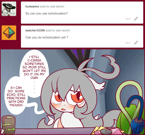 ask-laichi:“N-nice questions this time…” ^w^ Huehuehue =w=x3 D’aww~