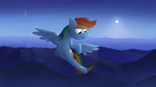 marsminer-venusspring:Second space picture! Rainbow Dash soaring through a alien atmosphere.c: