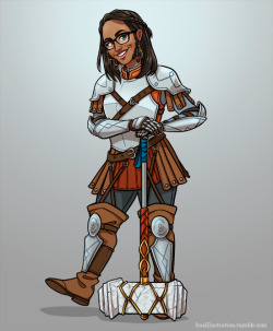 andro-womeninarmor: Dwarven DnD character commission by Deborah HauberFound here :: Armor for you 