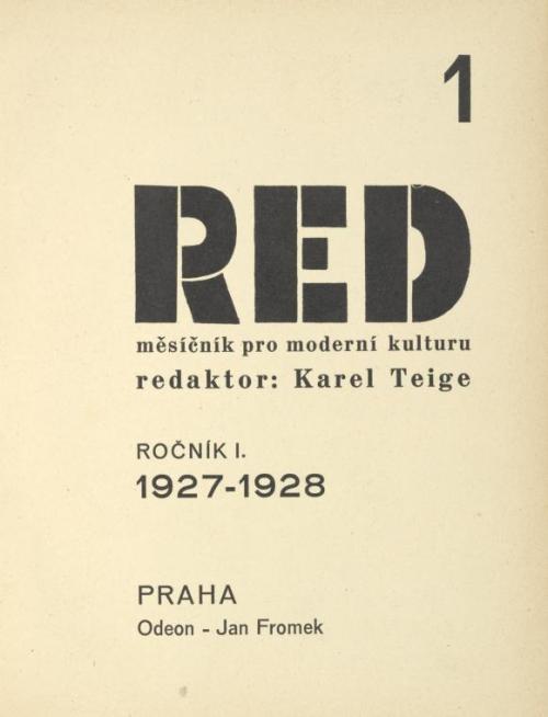 Karel Teige, magazine ReD. Ročník I, 1927-28. Prague.Featuring bauhaus design of Breuer &amp; Wagenf