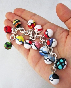 pxlbyte:  Personalized Pokémon Bracelet These handmade bracelets make the perfect gift since you can pick and choose which charms you’d like to include. Read More  