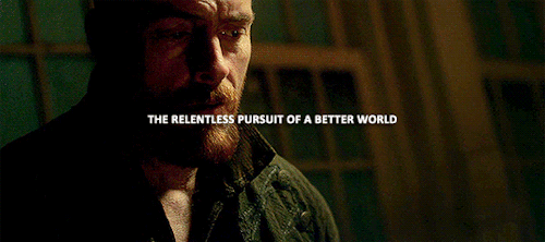 captain-flint:  And that is what makes them invincible. Flint’s monologue, aside from being beautiful, also reveals his truest nature. Silver sees Flint as being filled with rage, and he is. But deep down, he’s also never relinquished Thomas’s