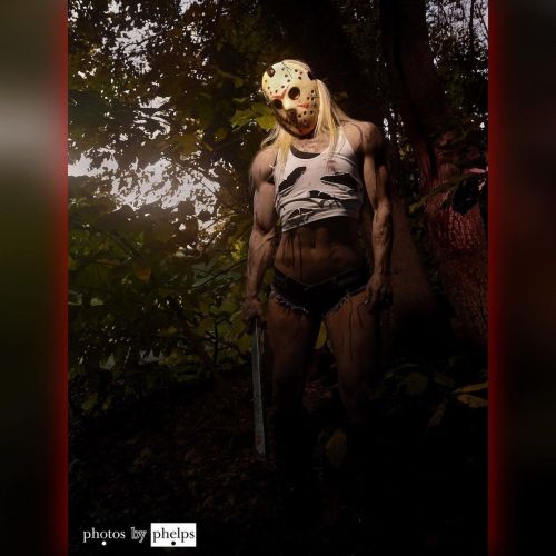 Halloween is around the corner.. so I had to do a shoot with the King of Slasher movies Jason Vorhees as played by the wonderfully  muscular and cosplayer Sarena @hippiemuscles  Got to work with lighting and dealing that in just right so that it feels