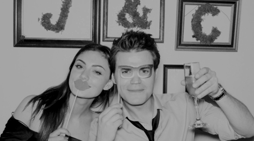 psychoticblood:    Paul &amp; Phoebe at Candice and Joe’s wedding photobooth