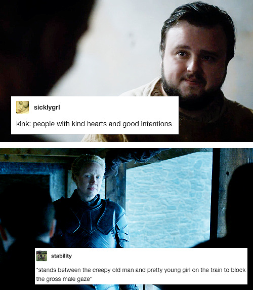 lady-feral: intoasylum: game of thrones [part 2] | text posts Is it possible that I am somehow both Arya and Brienne at any given moment? 