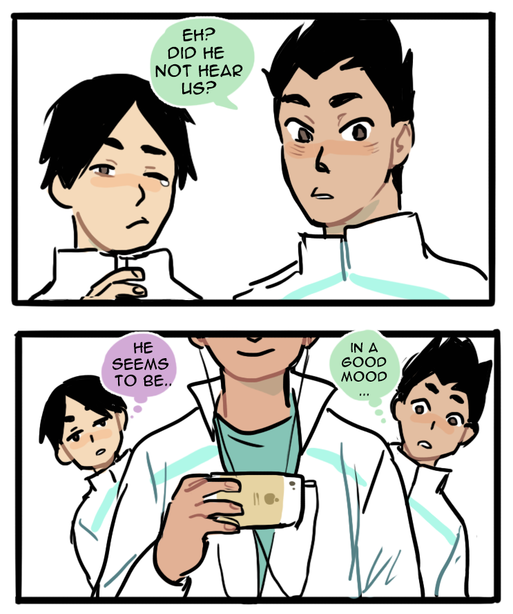 shounenkings:  my headcanon is that oikawa really loves horror stuff (+old school