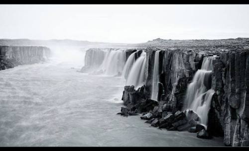 Selfoss WaterfallThis 11m high waterfall is in the north of Iceland. The water is generated by the m