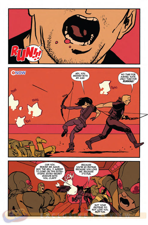 Preview for All-New Hawkeye #01, by Jeff Lemire & Ramon PerezTHE AVENGING ARCHERS ARE BACK!• Haw