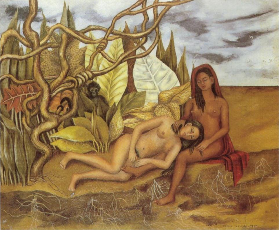 wlwarthistory:  Two Nudes In A Forest - Frida Kahlo 