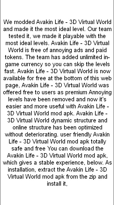 avakin life 3d virtual world apk