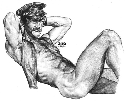 “Leather Daddy”, 2018. My illustration for Colt Studios!coltstudiostore.com/products/colt-le