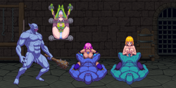 Busty oppai female adventurers being used by a bunch of monster