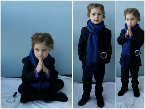 johntheantivirus: Tiny Sherlock :)  My 5 year old daughter wanted to dress up like Sherlock for hall