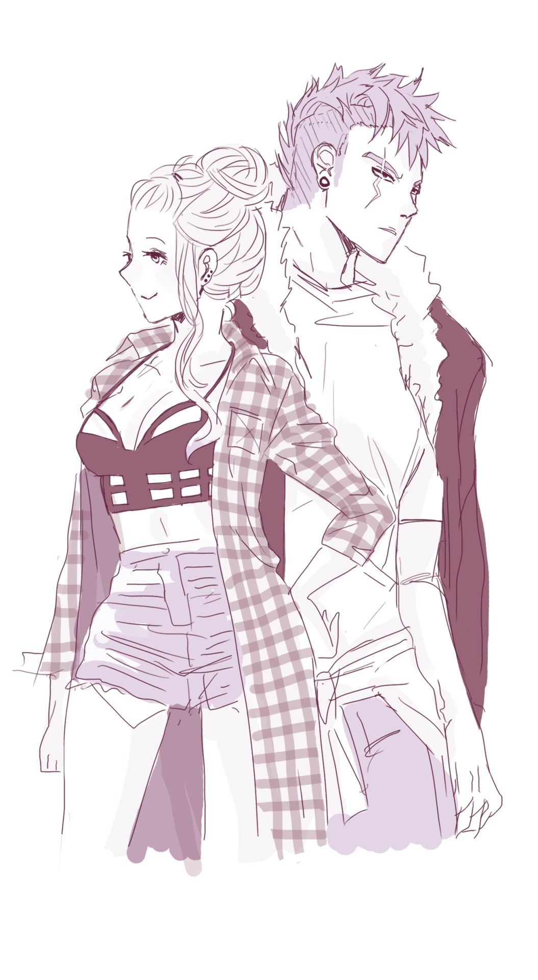 pinkhinori:  Punk AU requests : Gajevy / Miraxus / Ultear Finally I’m back and