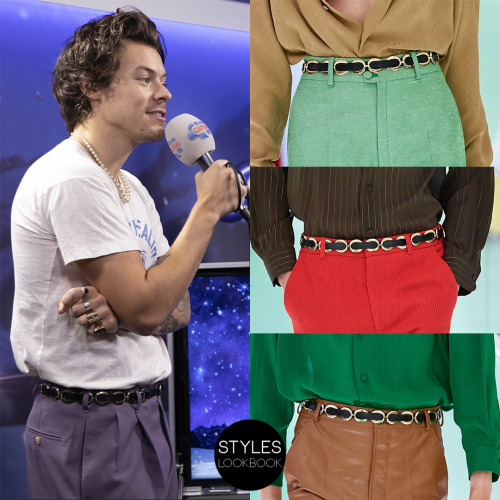 styleslookbook: Backstage at Capital FM’s Jingle Bell Ball 2019, Harry wore a Gucci belt from 