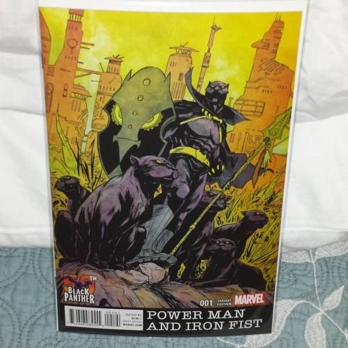 Power Man and Iron Fist #1 - Sanford Greene Black Panther 50th Anniversary Variant Cover