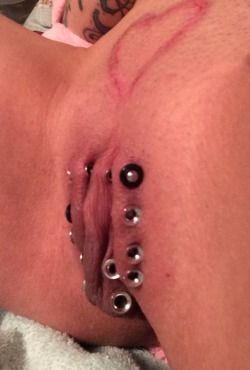 lovefoxhunter1:  keres-nirvana:  lovefoxhunter1:  keres-nirvana:  Only two piercings left to heal now,to swollen for a tunnel to go through atm!  But I’m getting there slowly.  are there new piercings????  @lovefoxhunter1 not really new but with the
