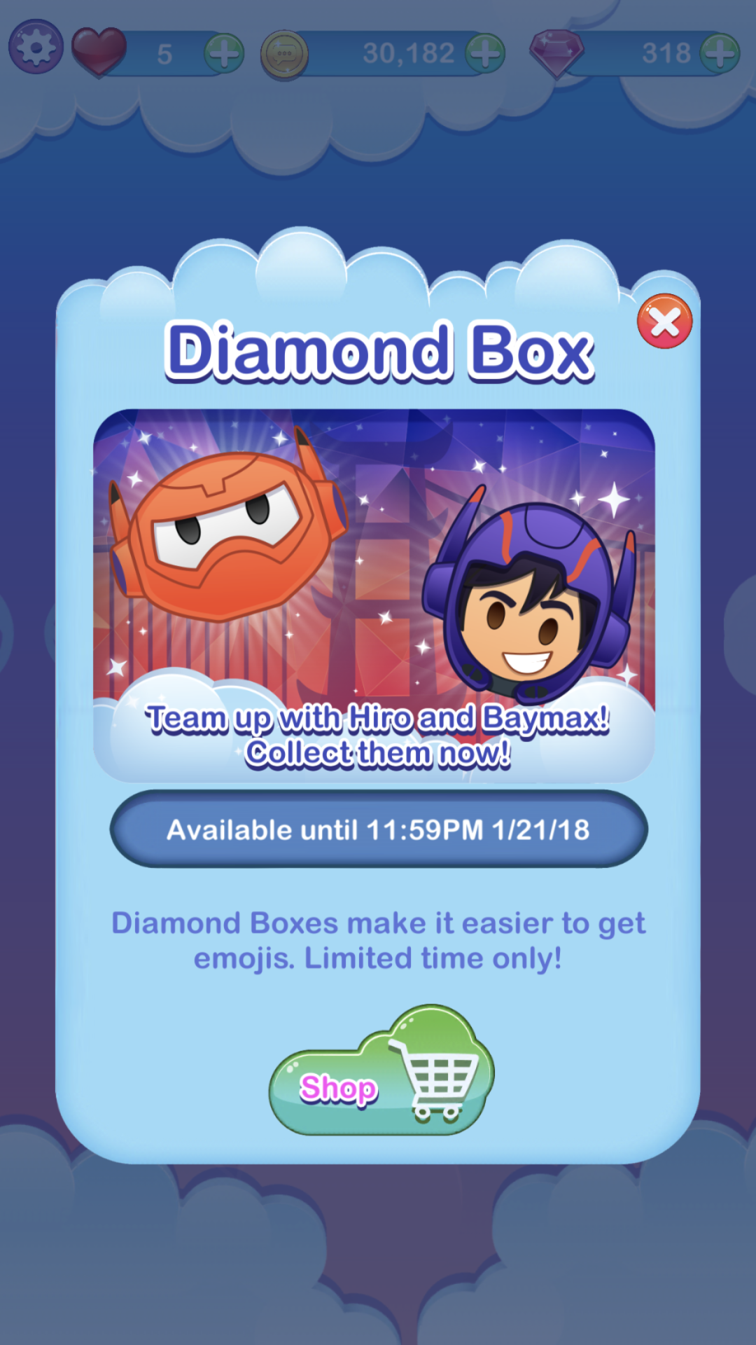 Want Baymax and Hiro emojis? Download Emoji Blitz...