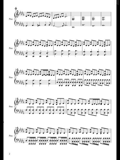 Terrible Things - Mayday Parade (Piano Sheet)