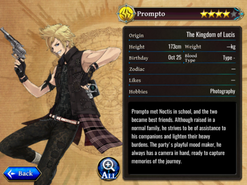 dizzymoogle: The mobile game The Alchemist Code has a Final Fantasy XV collaboration event going on 