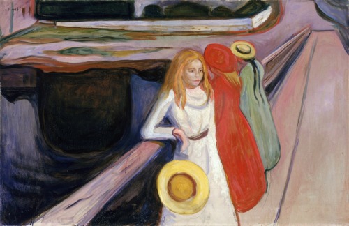 Edvard Munch  -  The Girls on the Bridge,  1901 Norwegian, 1863-1944 Oil on canvas