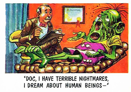 vintagegal:  Horror-Sci Fi Trading cards illustrated by Jack Davis, 1959