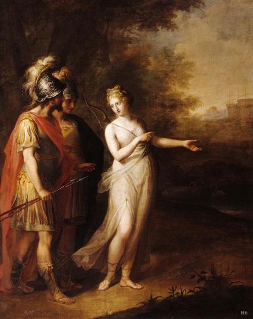 hadrian6:Venus Directing Aeneas and Achates to Carthage.  1769.Angelica Kauffmann. Swiss 1741-1807. 