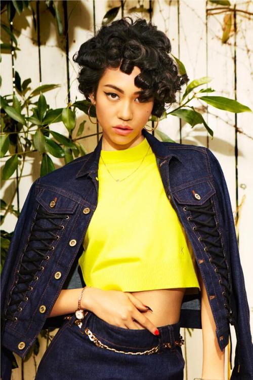 fashioninspirasians:  Kiko Mizuhara x Opening Ceremony SS14 Kiko Mizuhara goes girly curly for Opening Ceremony SS14. 