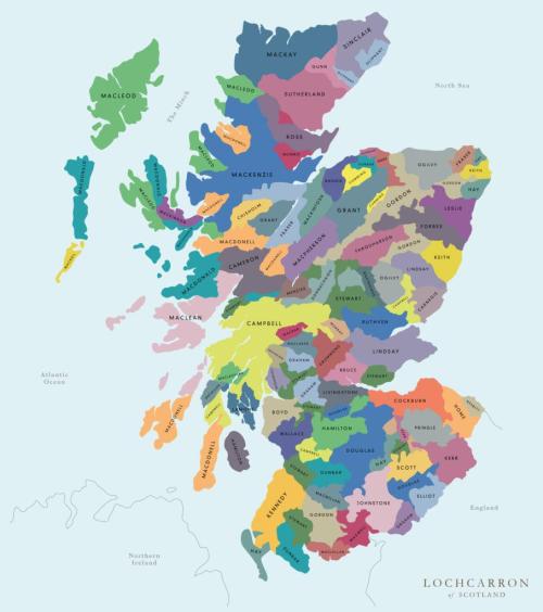 mapsontheweb:Map of Scottish Clans