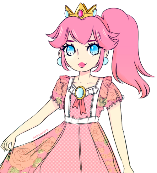 pnkemoji - pink haired princess peach