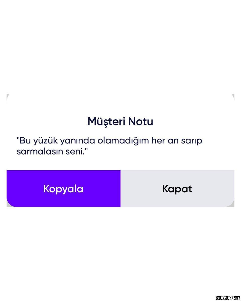 yüzüğün ve notun güzelliği...