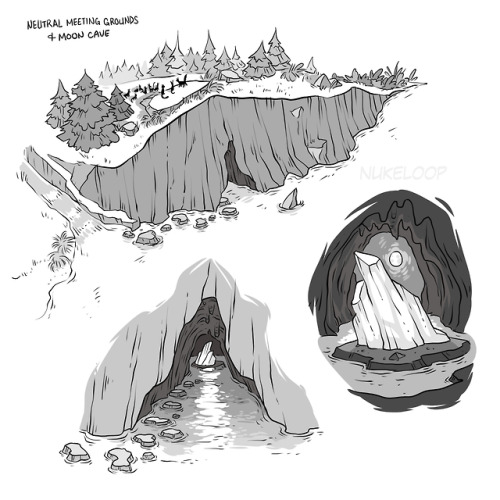 cometpelt:Laid out a general map and concept for the neutral meeting grounds for gatherings, a cliff