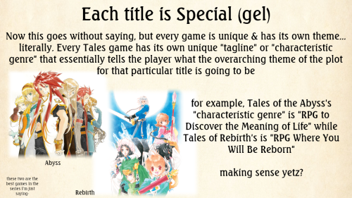 *sits on chair* so. you wanna get into the Tales series?an extremely educational powerpoint presenta