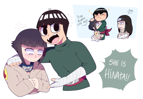 stuwor-art:Rock lee and Hinata friendship