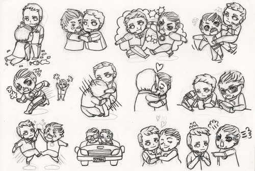Tony and Jarvis stickers inspired by the Line stickers.