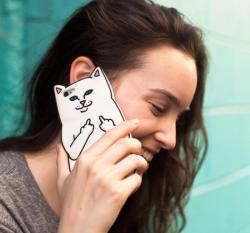 miauxxx:  odditymall:    This iPhone case portrays my thoughts perfectly.  http://odditymall.com/cat-flicking-you-off-iphone-case  this would be the only reason to have an iphone 