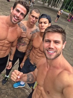 fratarmyjock:  &ldquo;Chug, chug, chug…&rdquo; They chanted. It had been a tough workout for you long and hard. They had given you a protein shake saying that it would help your muscles but you weren’t so sure. As you swallow the last of it you realize,
