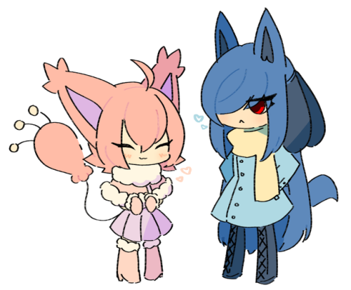 aitzpea:two gijinkas i used to have, kitty and luka~