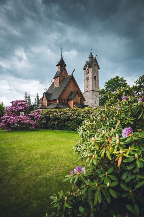 bokehm0n: Stave church moved from Norway to Poland.