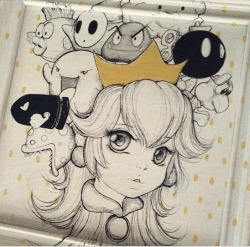 camilladerricoart:  Camilla d’Errico Princess Peach for Thinkspace Galler Feb 28th opening