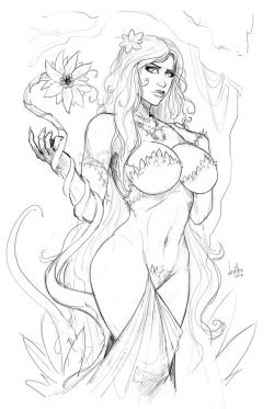 devilhs:Sketch of Poison Ivy that I didn’t have time to finish. But still looks nice, I think.