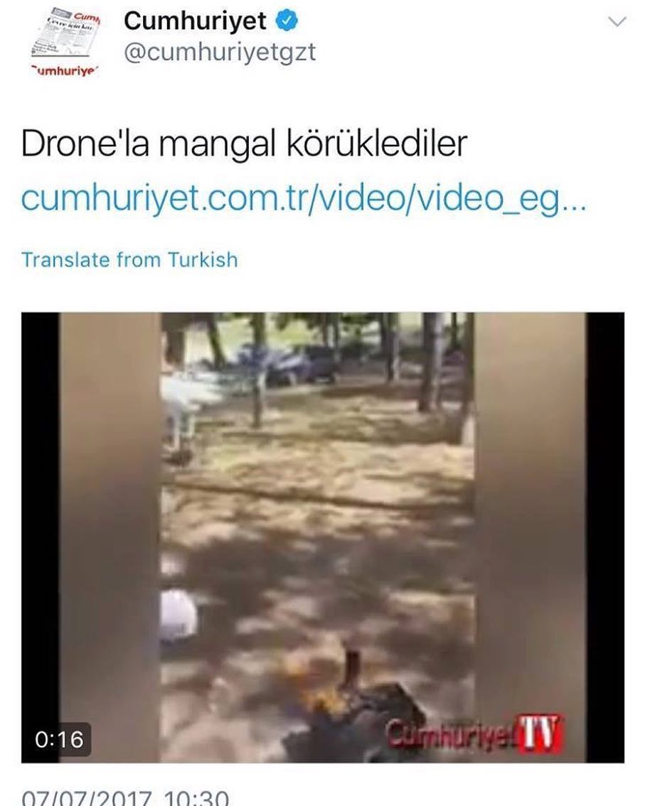 Drone'la mangal körüklediler