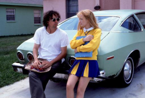 suicideblonde: Tim Burton with Winona Ryder during the filming of Edward Scissorhands