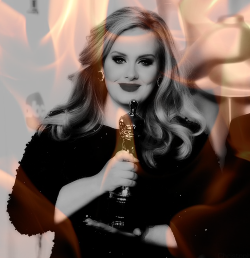 adkins-cigarette:  #Adele Fire in Oscar :3 ~by Me 