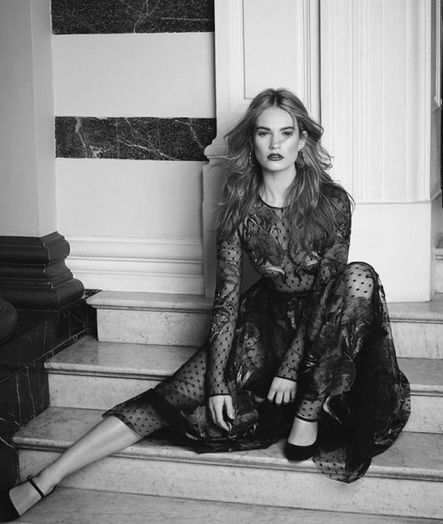 bwgirlsgallery:Lily James photographed by Mary Rozzi