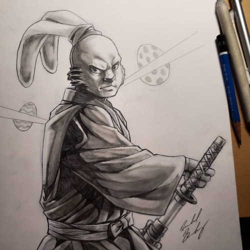 No better day to draw Usagi Yojimbo slicing up eggs then on Easter lol! Happy Easter to you all! #ra