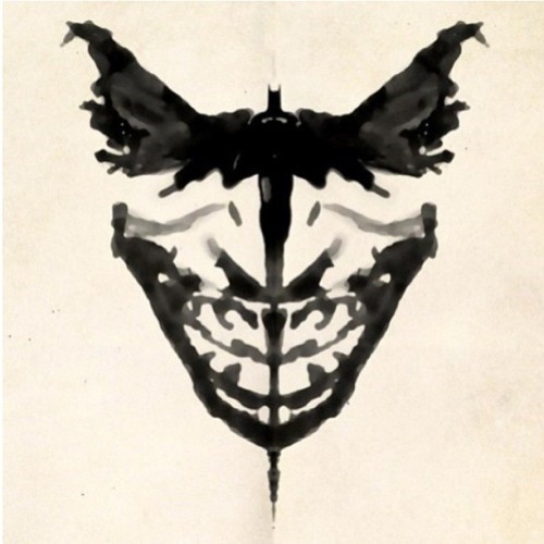 What do you see? #rorschachinkblottest #rorschach #inkblottest #batman #joker #dccomics