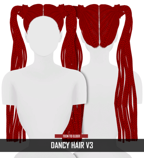 redheadsims-cc: DANCY HAIR + BEACH DANCY CAP NEW MESH Compatible with HQ Mod Custom Thumbnail All 